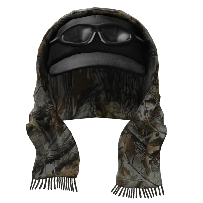 Beige Tree Camo Headscarf Cap w/ Shades