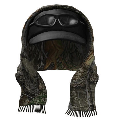 Green Tree Camo Headscarf Cap w/ Shades