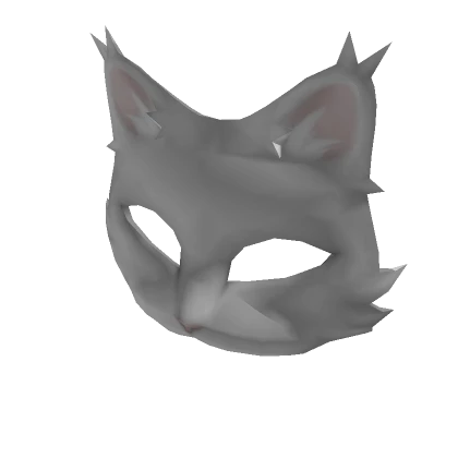 White Therian Cat Mask