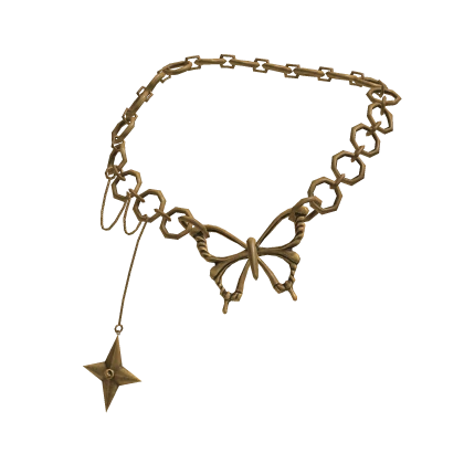 (Necklace)Fluttering Charm Gold