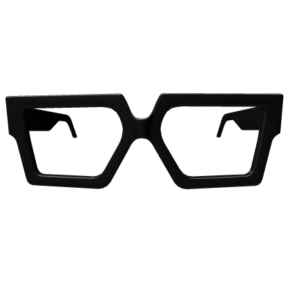 Oversized Qatar Eye Glasses Black Low Designer Y2K