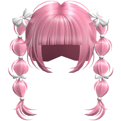 Bubble Braids & Bows Hair Pastel Pink