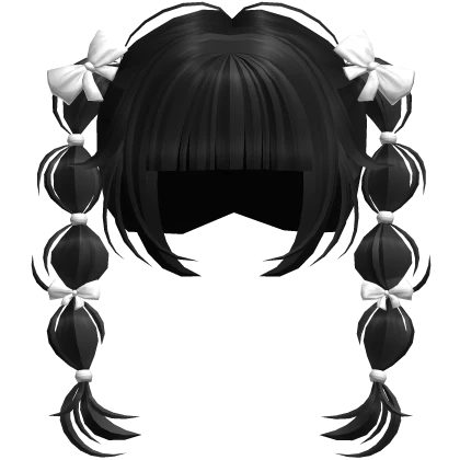 Bubble Braids & Bows Hair Black