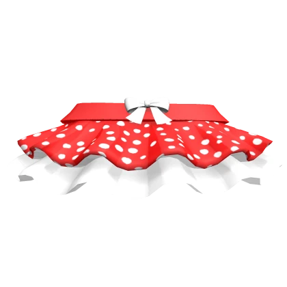 🍄 Red Mushroom Ruffled Skirt