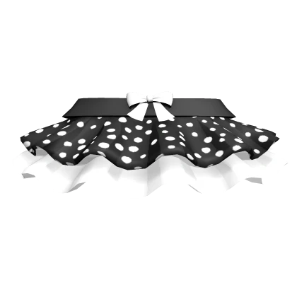 Black Mushroom Ruffled Skirt