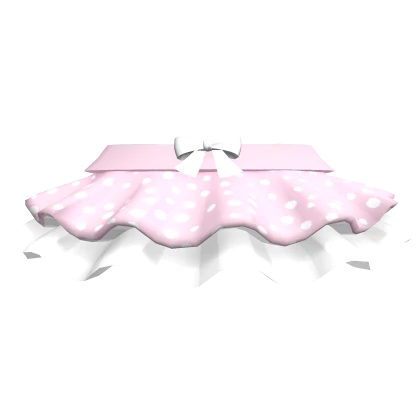 Pink Mushroom Ruffled Skirt