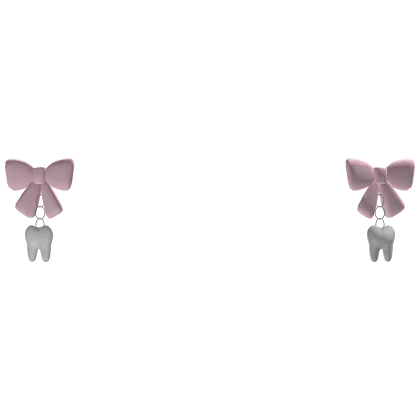 ୨୧ cutecore tooth bow doll dainty angel hairclips