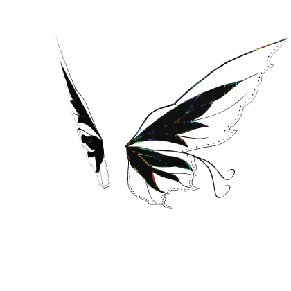 Rainbow Glitch Butterfly Fairy Wings