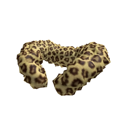 Natural leopard scarf hood