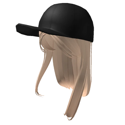  K-Pop Girl Blonde hair with Black Cap