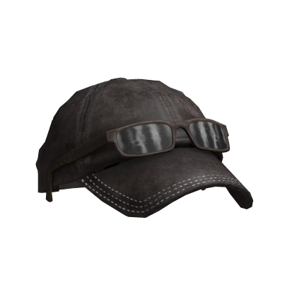 Distressed Washed Cap w/ Raised Glasses (Brown 4)