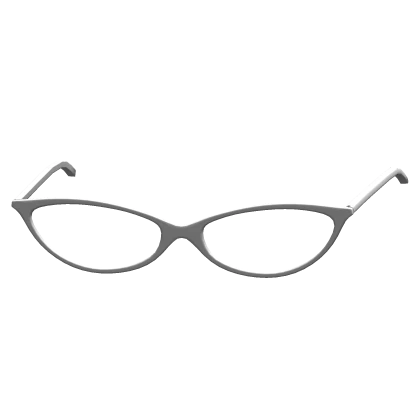 Y2K Cat Eye Glasses in White