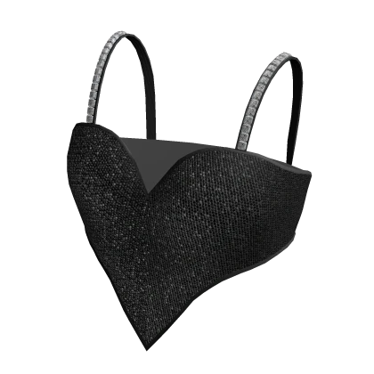 Stunning Black Sequin Heart Top