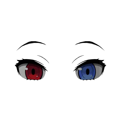 Heterochromia Red Blue Eyes (3D Face Accessory)