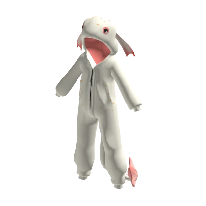 White Axolotl Animal Onesie