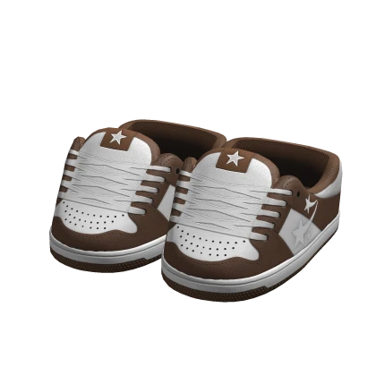 Low Brown Star Sneaker 1