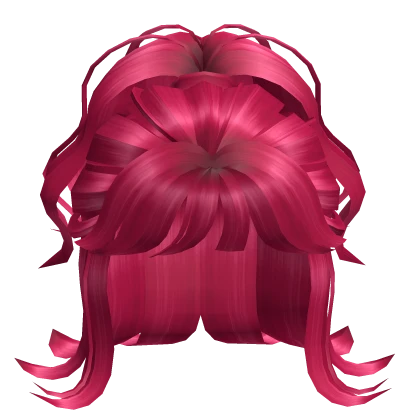 Half Up Pony Hairstyle Pink