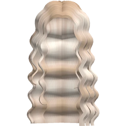 Long Extra Curly Waves Platinum Blonde Hair