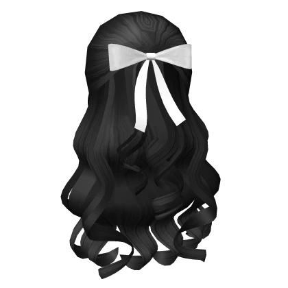 Trendy Summer Wavy Hairstyle with White Bow