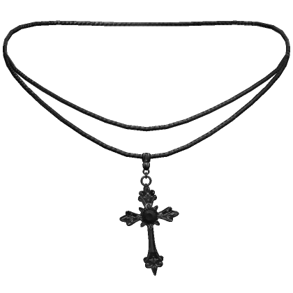 Emo Cross Necklace 3.0 Black