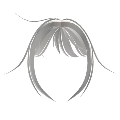 White Messy Windy Bangs