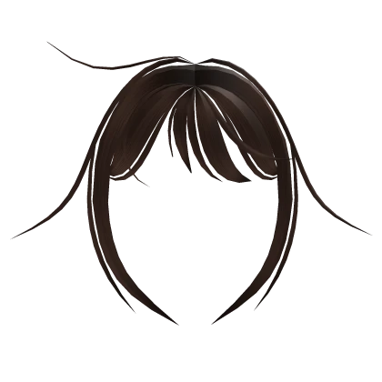 Brown Messy Windy Bangs