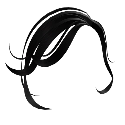 Black Sweeped Elegant Wave Bangs