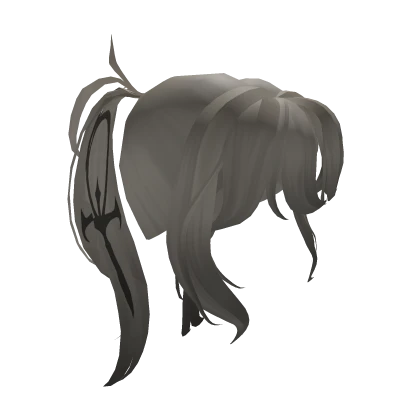 dagger print pigtails ashy blonde ombre