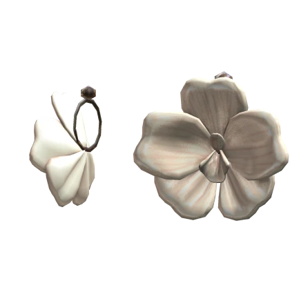 COSMIC White Orchid Shiny Earrings
