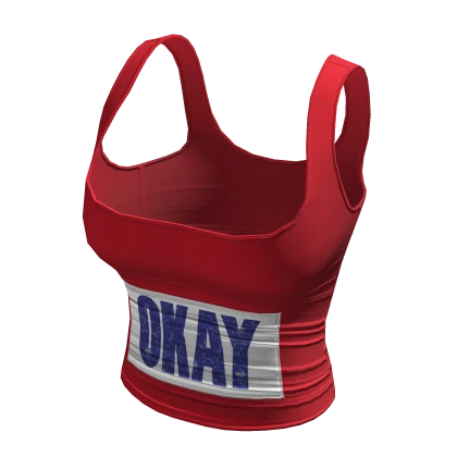 Red OKAY Tank Top | Plain