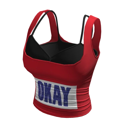 Red OKAY Tank Top | Black Layer