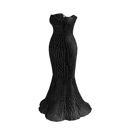 ✨ Fishtail mermaid corset ballgown(Black snake)