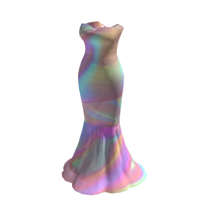 ✨ Fishtail mermaid corset ballgown(Rainbow)