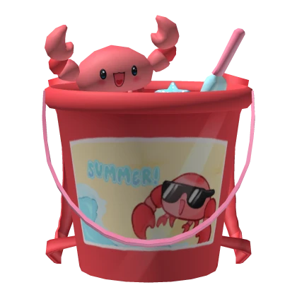 ♡ Kawaii sand pail baby crab pal in bucket 3.0