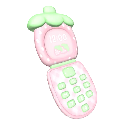 ♡ kawaii strawberry flip phone