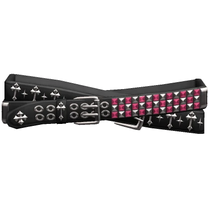 Emo Crosses Double Belt Pink 1.0