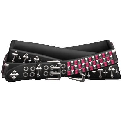 Emo Crosses Double Belt Pink 3.0