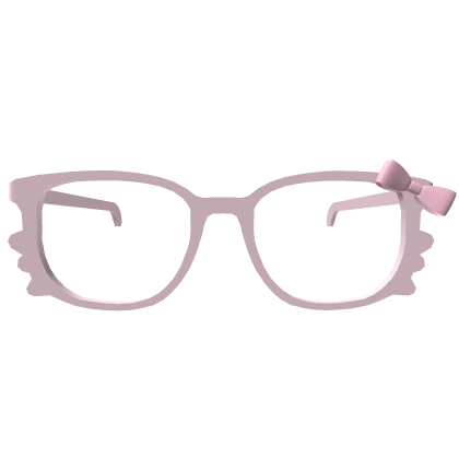 Cute Kitty Bow Glasses in Pink/Pink