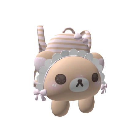 3.0 kawaii bear maid backpack (brown)