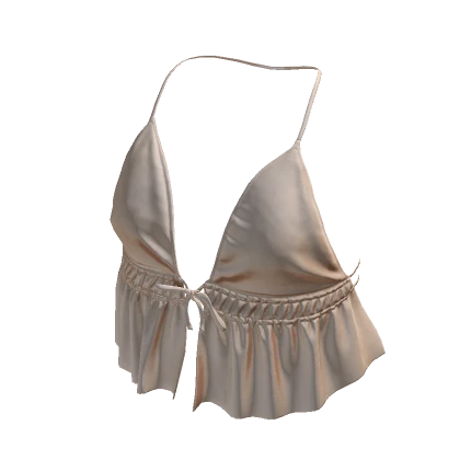 Beige Trendy Halter Top