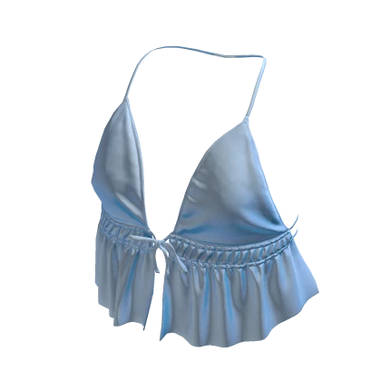 Blue Trendy Halter Top
