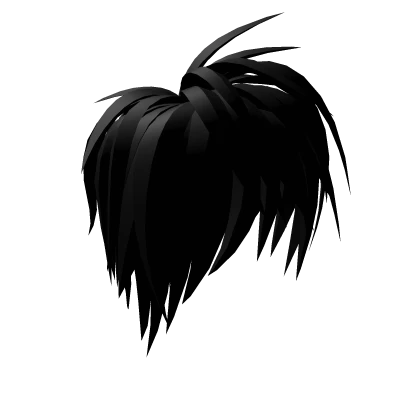 black scene anime emo messy hair