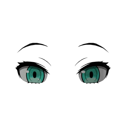 Manga Hero Eyes Teal Green (3D Face Accessory)