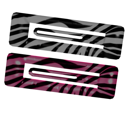 y2k gyaru trashy 2000s zebra scene pink hair clips