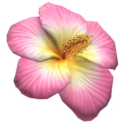 Tropical Hibiscus Pink Flower Hairclip