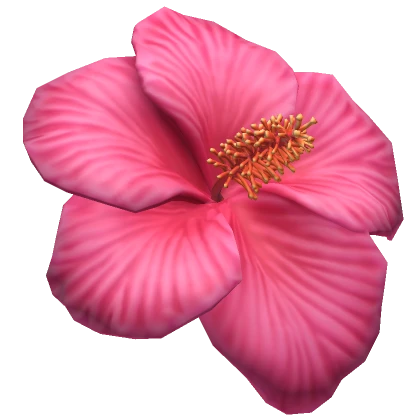 Tropical Hibiscus Pink Flower Hairclip