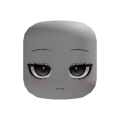 tired bored emo anime chibi face (recolorable)