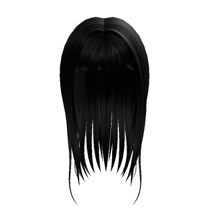 ✩ black wispy long emo hair