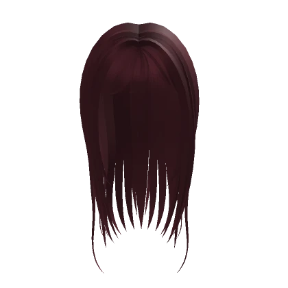 ✩ red wispy long emo hair