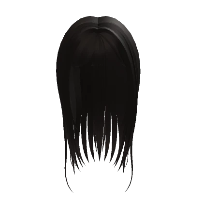 ✩ dark brown wispy long emo hair